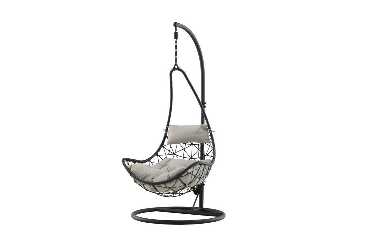 Silla colgante de exterior vide 95x95x196 negro