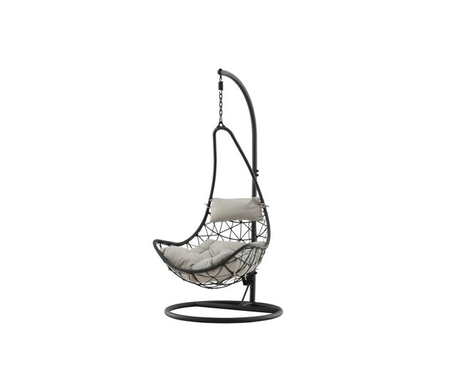 Silla colgante de exterior vide 95x95x196 negro