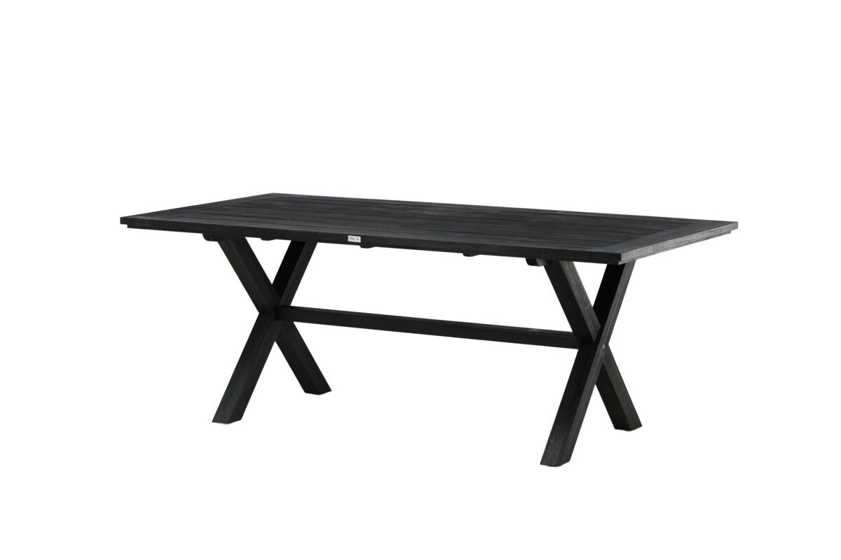 Mesa de comedor para exterior rives 100x200x75 negro