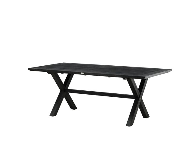 Mesa de comedor para exterior rives 100x200x75 negro