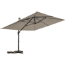 Guarda-sol de jardim de alumínio deportado Sky 4 - 3 x 4 m - Taupe