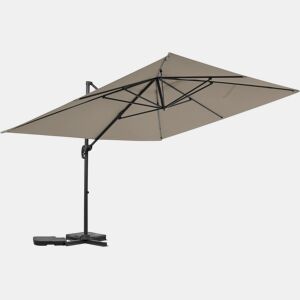 Guarda-sol de jardim de alumínio deportado Sky 4 - 3 x 4 m - Taupe