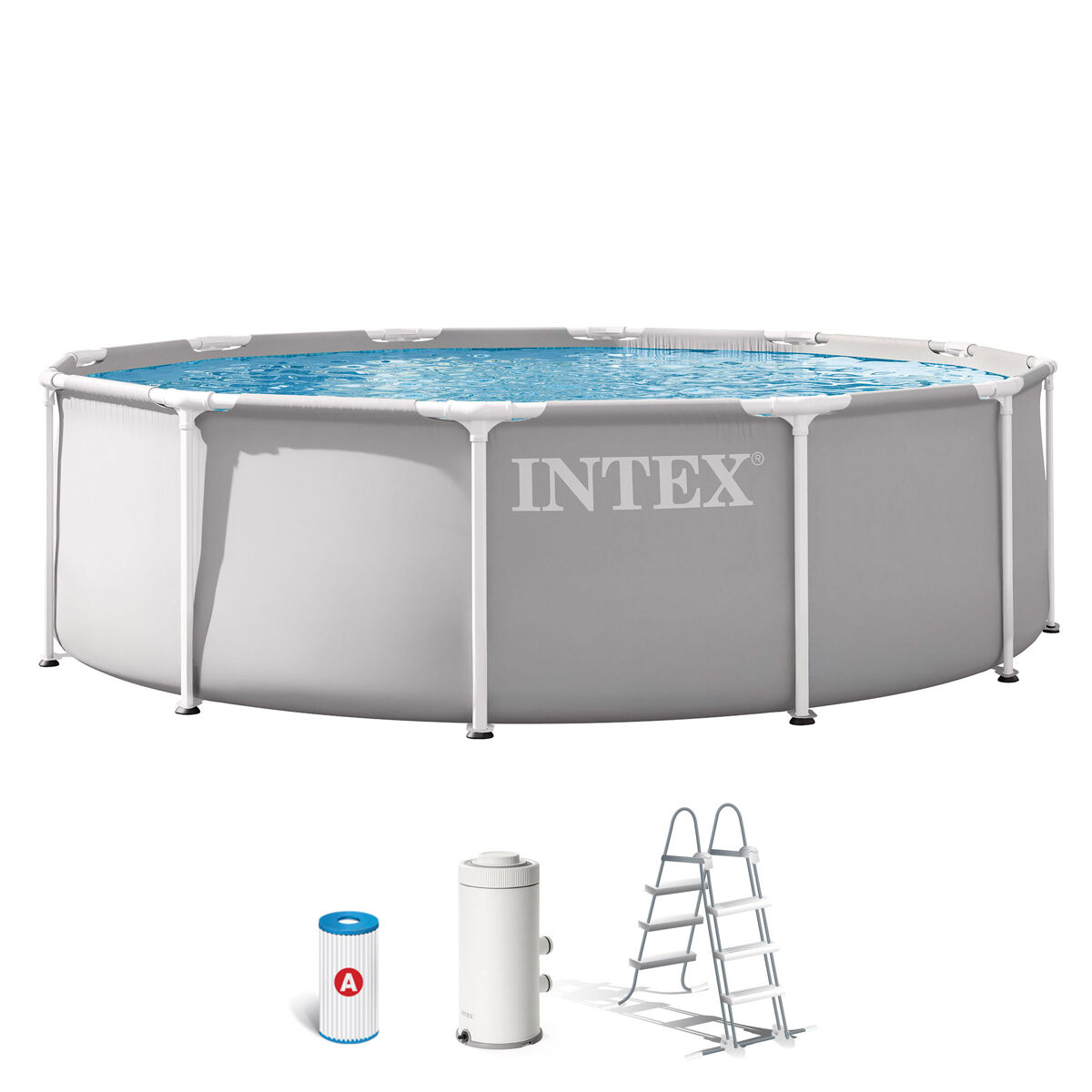 INTEX Piscina desmontable redonda Prism Frame con depuradora