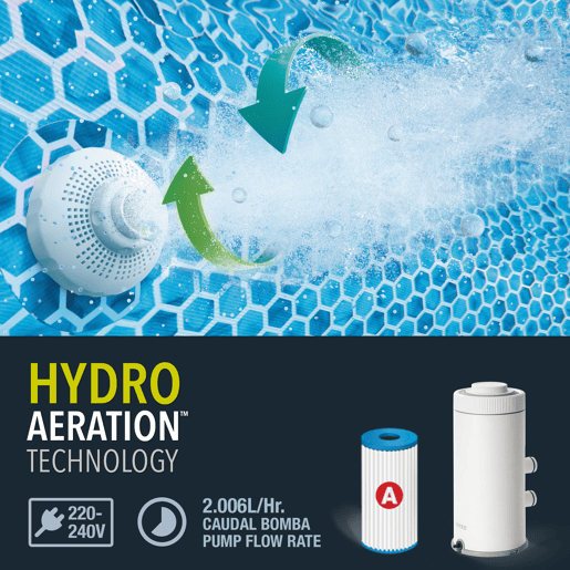 INTEX Piscina redonda amovível de Prism Frame 3,6 metros com sistema de filtragem e escada INTEX Piscina redonda amovível de Prism Frame 3,6 metros com sistema de filtragem e escada