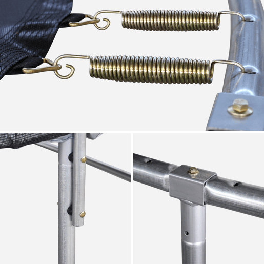 Trampolim com rede de proteção, 430cm Cinza - 429x429x80 cm