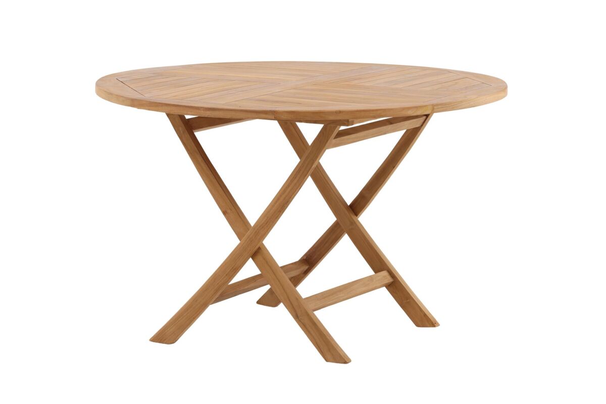 Mesa de comedor para exterior kenya 120x120x75 marrón