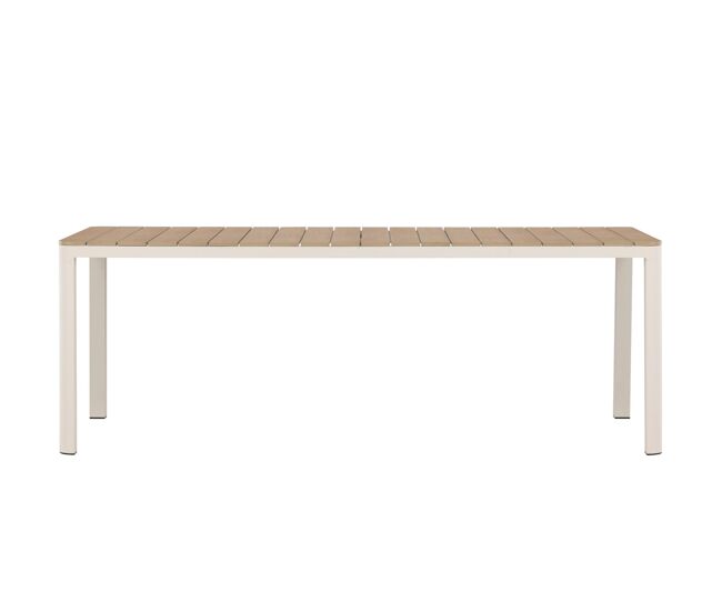 Mesa de comedor para exterior etna 90x210x74 marrón