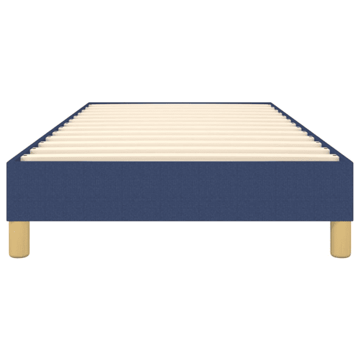 Estrutura de cama de solteiro para adultos com molas 90x200 cm tecido azul