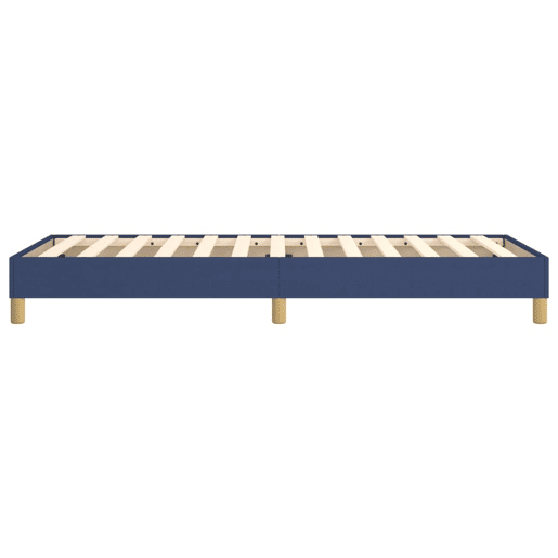 Estrutura de cama de solteiro para adultos com molas 90x200 cm tecido azul