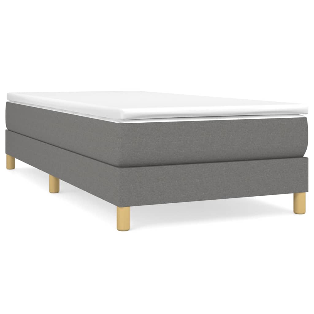 Estructura de cama individual para adultos 90x203 Gris Oscuro