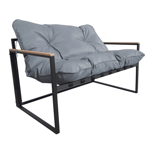 Conjunto de mobiliário de jardim Jules - 4 lugares - CinzentoPreto