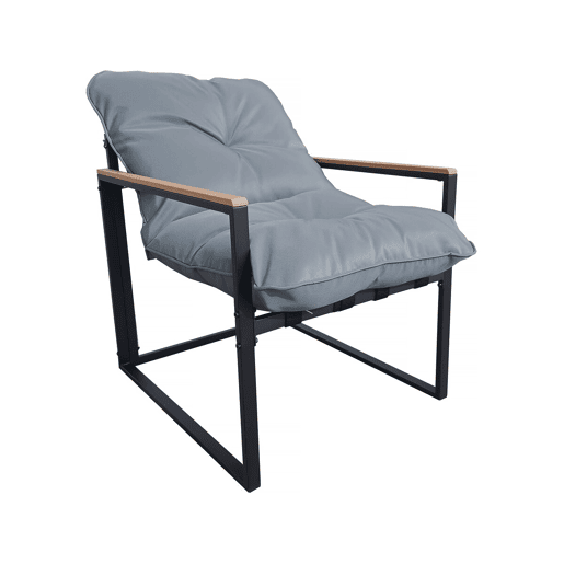 Conjunto de mobiliário de jardim Jules - 4 lugares - CinzentoPreto