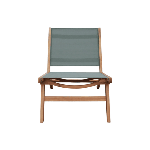 Cadeira de jardim em madeira de acácia e textilene, conjunto de 2 Verde caqui - 55.5x80.5x70.5 cm