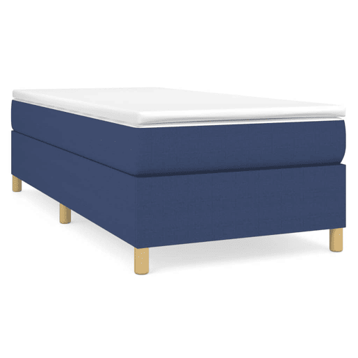 Estrutura de cama de solteiro para adultos com molas 80x200 cm azul