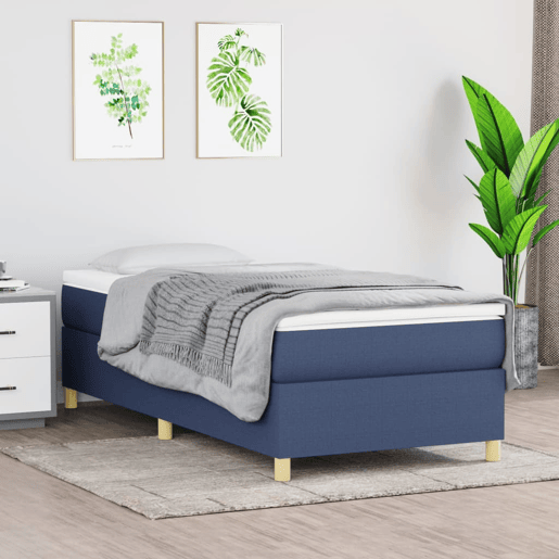 Estrutura de cama de solteiro para adultos com molas 80x200 cm azul