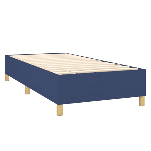 Estrutura de cama de solteiro para adultos com molas 80x200 cm azul