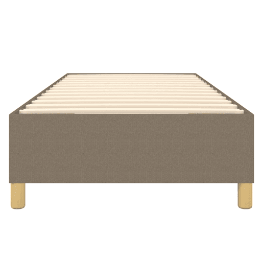 Estrutura de cama de solteiro para adultos com molas 80x200 cm tecido cinzento