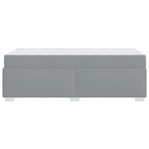 Estrutura de cama de solteiro Design com colchão Cinzento-claro 90 x 200 cm tecido