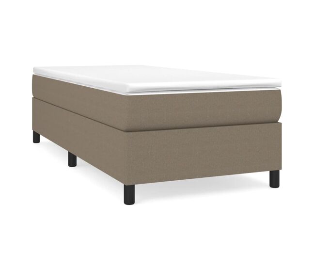 Estructura de cama individual para adultos con somier - tela gris taupe 100x200 cm