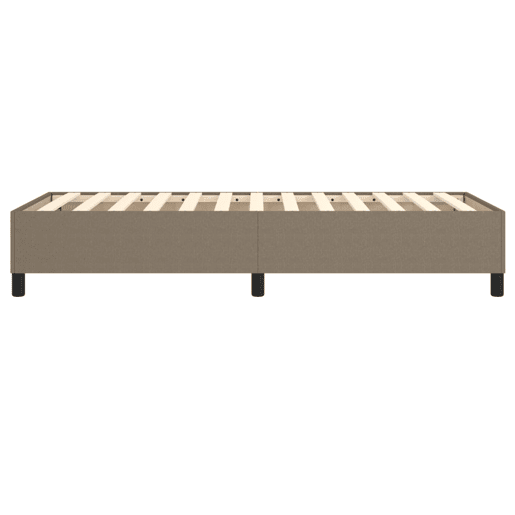 Estrutura de cama de solteiro para adultos com molas 100x200 cm tecido cinza-acastanhado