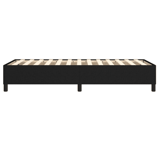 Estrutura de cama de solteiro para adultos com molas 90x190 cm tecido preto
