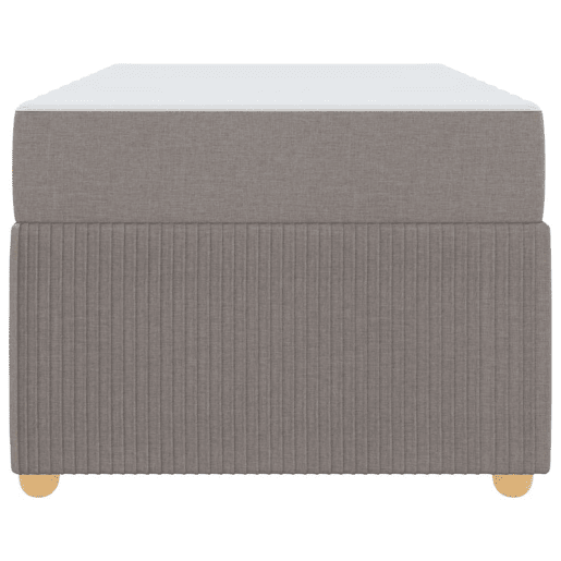 Estrutura de cama de solteiro para adultos Cinzento-acastanhado 100 x 200 cm tecido