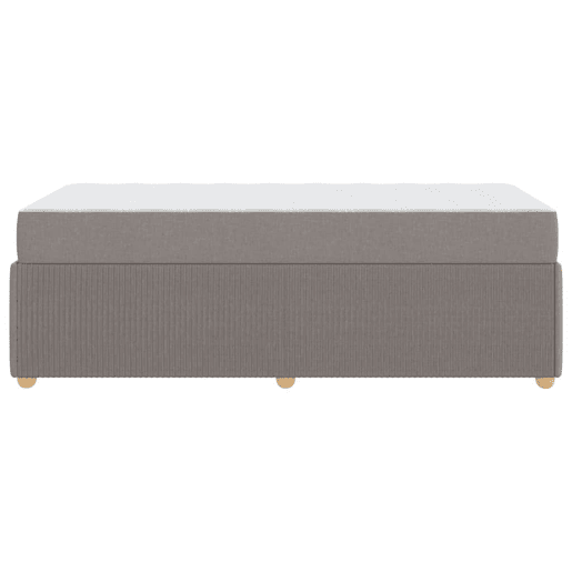 Estrutura de cama de solteiro para adultos Cinzento-acastanhado 100 x 200 cm tecido