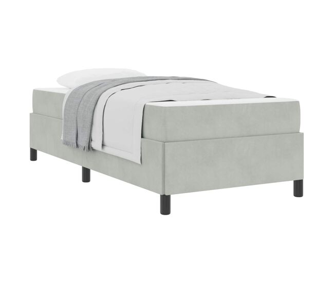 Estructura de cama individual para adultos - gris claro 100 x 200 cm tela