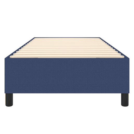 Estrutura de cama de solteiro para adultos com molas 90x190 cm tecido azul