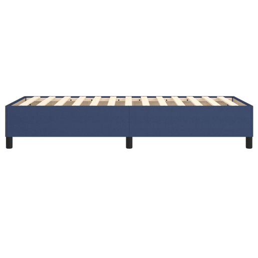 Estrutura de cama de solteiro para adultos com molas 90x190 cm tecido azul