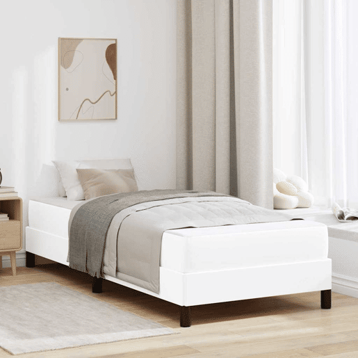 Estrutura de cama de solteiro para adultos com colchão Branco Puro 80 x 200 cm tecido Estrutura de cama de solteiro para adultos com colchão Branco Puro 80 x 200 cm tecido