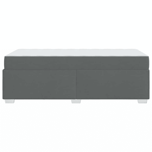 Estrutura de cama de solteiro para adultos com colchão Cinza Escuro 80 x 200 cm tecido