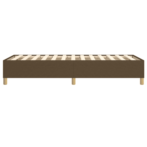 Estrutura de cama de solteiro para adultos com molas 80x200 cm tecido castanho-escuro