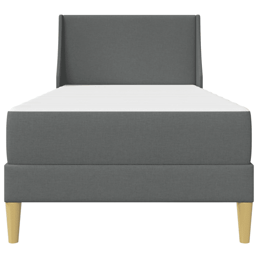 Estrutura de cama de solteiro para adultos com colchão - Cinza Escuro 100 x 200 cm tecido