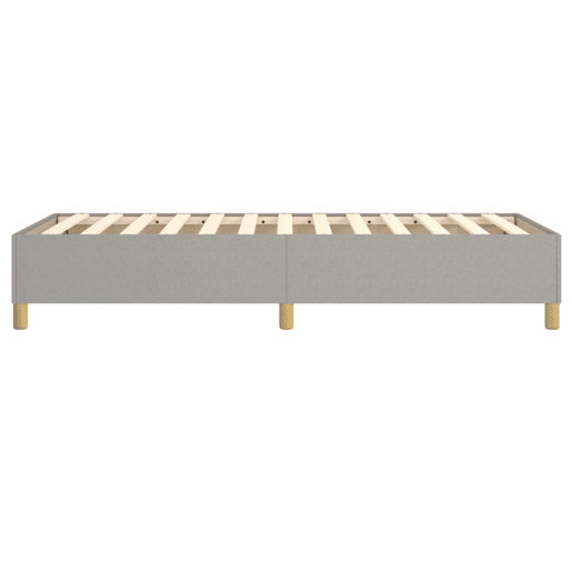 Estrutura de cama de solteiro para adultos com molas 100x200 cm tecido cinzento-claro