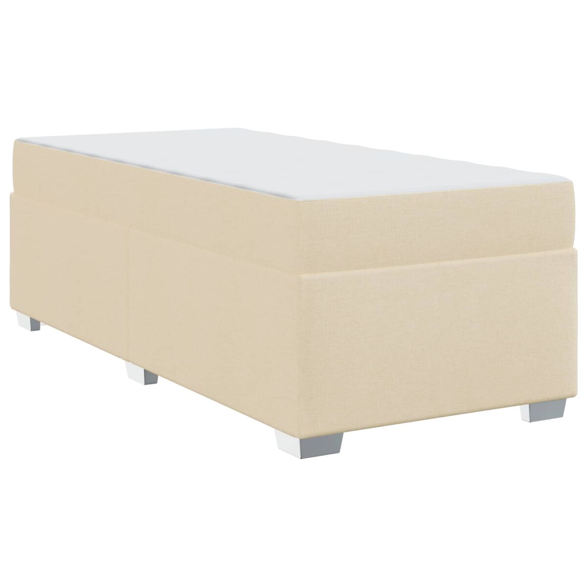 Estructura de cama individual para adultos con colchón crema 90 x 190 cm tela