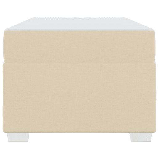 Estrutura de cama de solteiro para adultos com colchão Creme 90 x 190 cm tecido