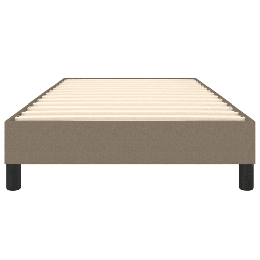 Estrutura de cama de solteiro para adultos com molas 90x190 cm tecido cinzento