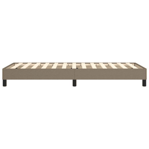 Estrutura de cama de solteiro para adultos com molas 90x190 cm tecido cinzento