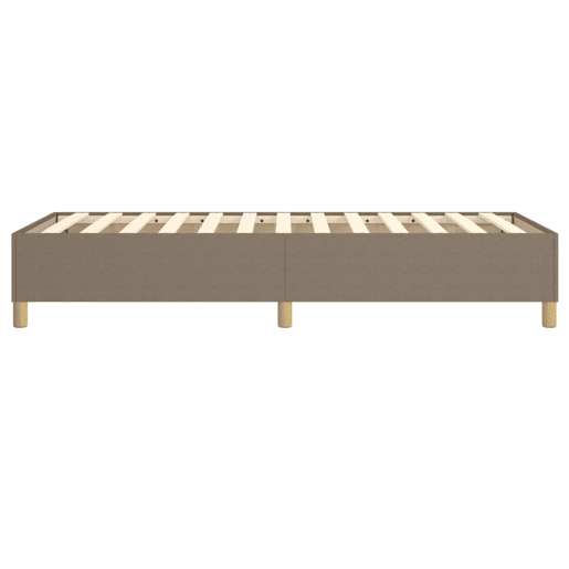 Estrutura de cama de solteiro para adultos com molas 100x200 cm tecido cinza-acastanhado