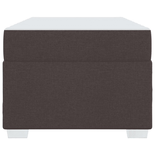 Estrutura de cama de solteiro para adultos com colchão - Marrom Escuro 100 x 200 cm tecido