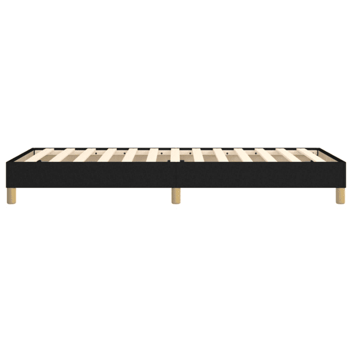Estrutura de cama de solteiro para adultos com molas 90x200 cm tecido preto