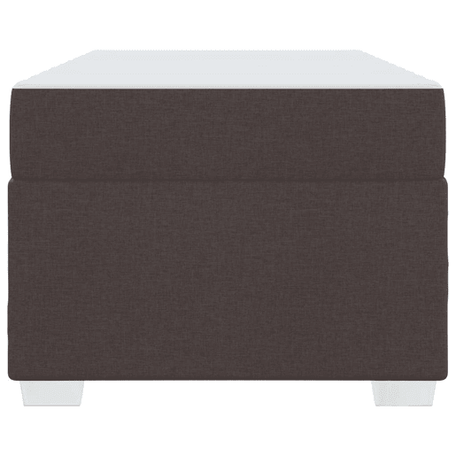 Estrutura de cama de solteiro para adultos com colchão Marrom Escuro 90 x 190 cm tecido
