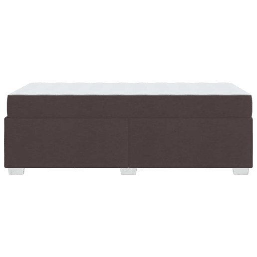 Estrutura de cama de solteiro para adultos com colchão Marrom Escuro 90 x 190 cm tecido