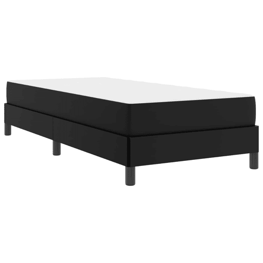 Estrutura de cama de solteiro para adultos com colchão Preto 80 x 200 cm tecido