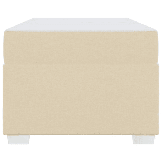 Estrutura de cama de solteiro para adultos com colchão - Creme 100 x 200 cm tecido
