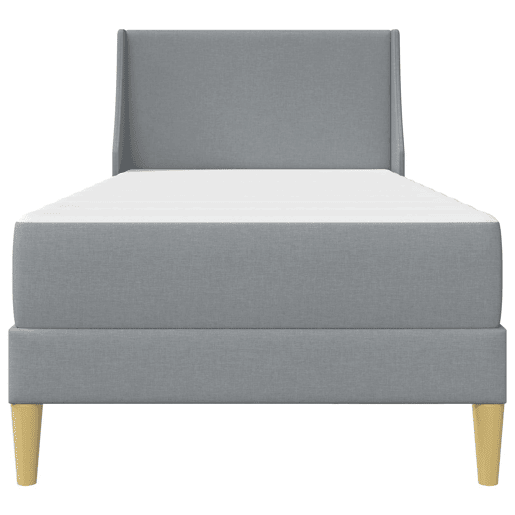 Estrutura de cama de solteiro para adultos com colchão - Liso Cinzento-claro 100 x 200 cm