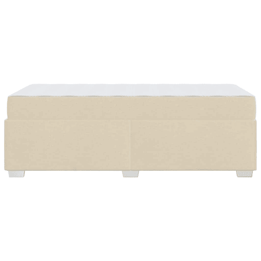 Estrutura de cama de solteiro para adultos com colchão Creme 80 x 200 cm tecido