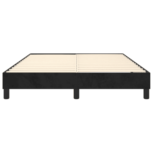Estrutura de Cama de casal moderno com molas 140x190 cm veludo preto