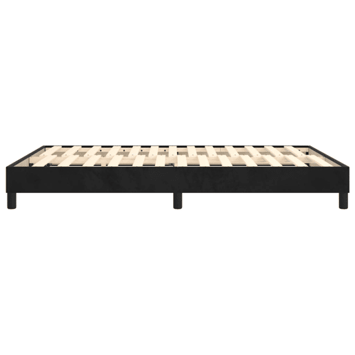 Estrutura de Cama de casal moderno com molas 140x190 cm veludo preto